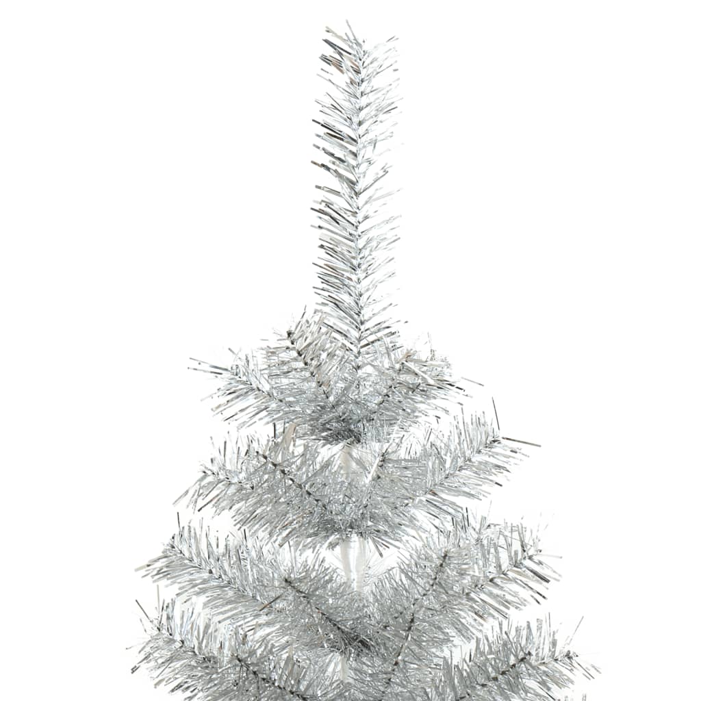 Artificial Christmas Tree with Stand Silver 240 cm PET